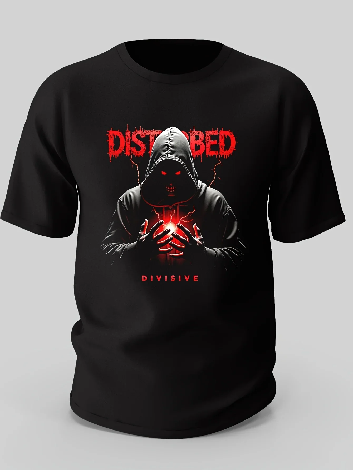 Men's Cotton T-Shirt Disturbed Graphic Print Cotton Crew Neck Short Sleeve Casual Fit All-Season Wear