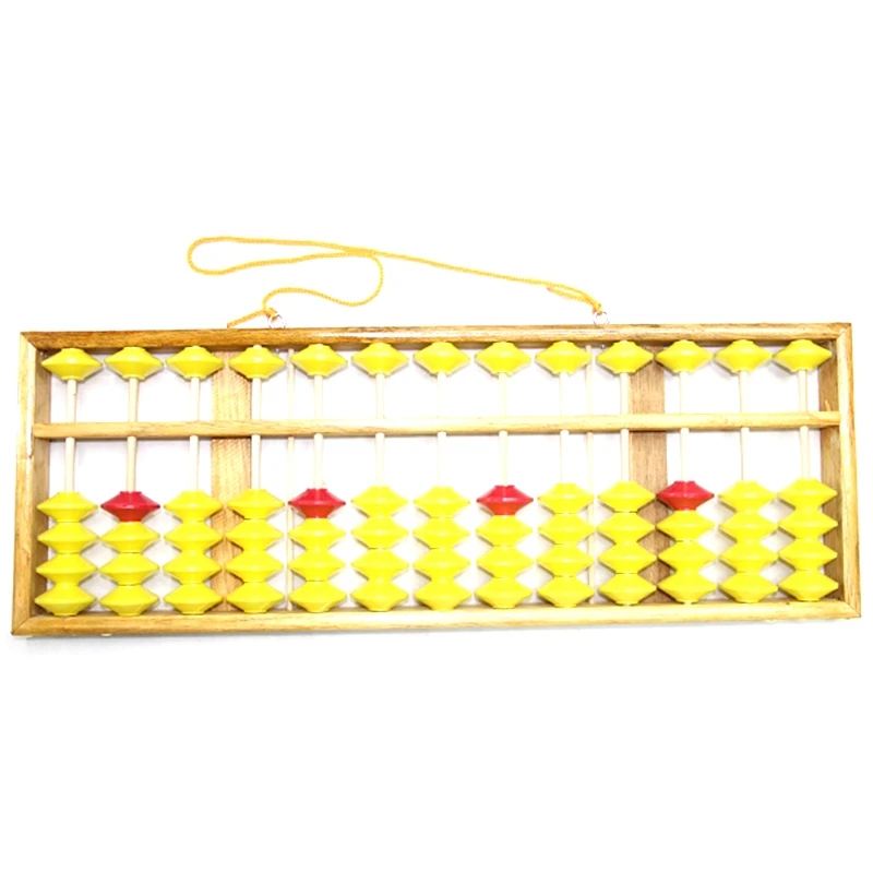 FurnitureChinese Abacus 13 Column Wood Hanger Big Size Non-Slip Abacus Chinese Soroban Tool In