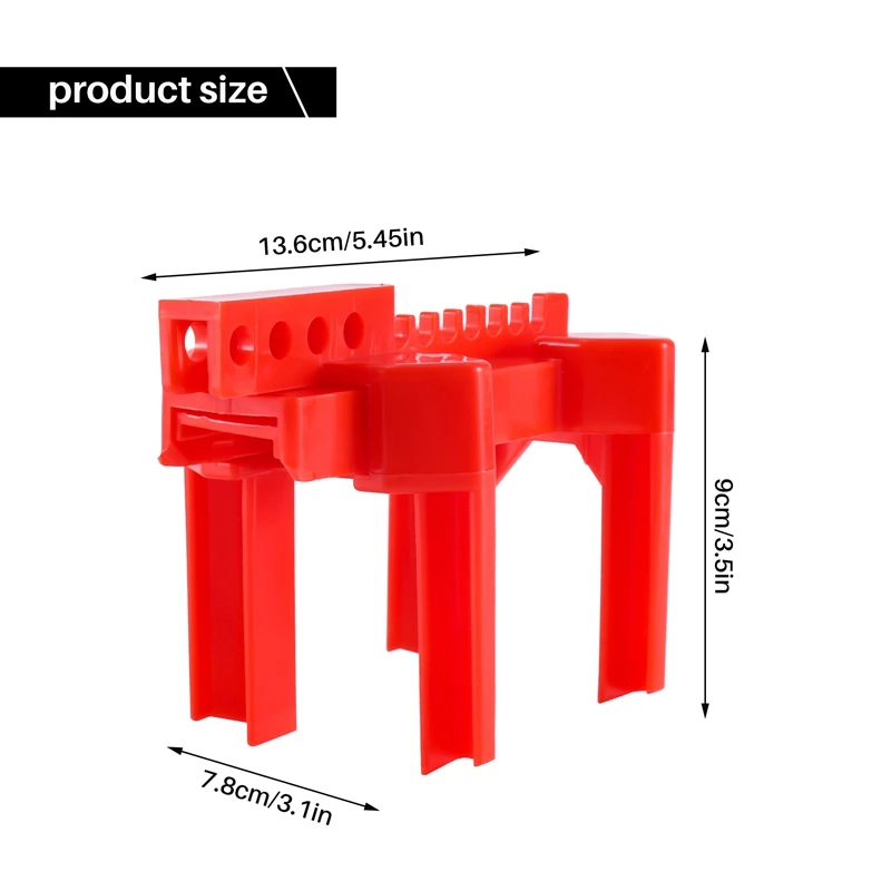 Ball Valve Locking, Adjustable Ball Valve Locking Device, Small, For 1/2Inch-2-1/2Inch Outer Pipe Diameter, Red