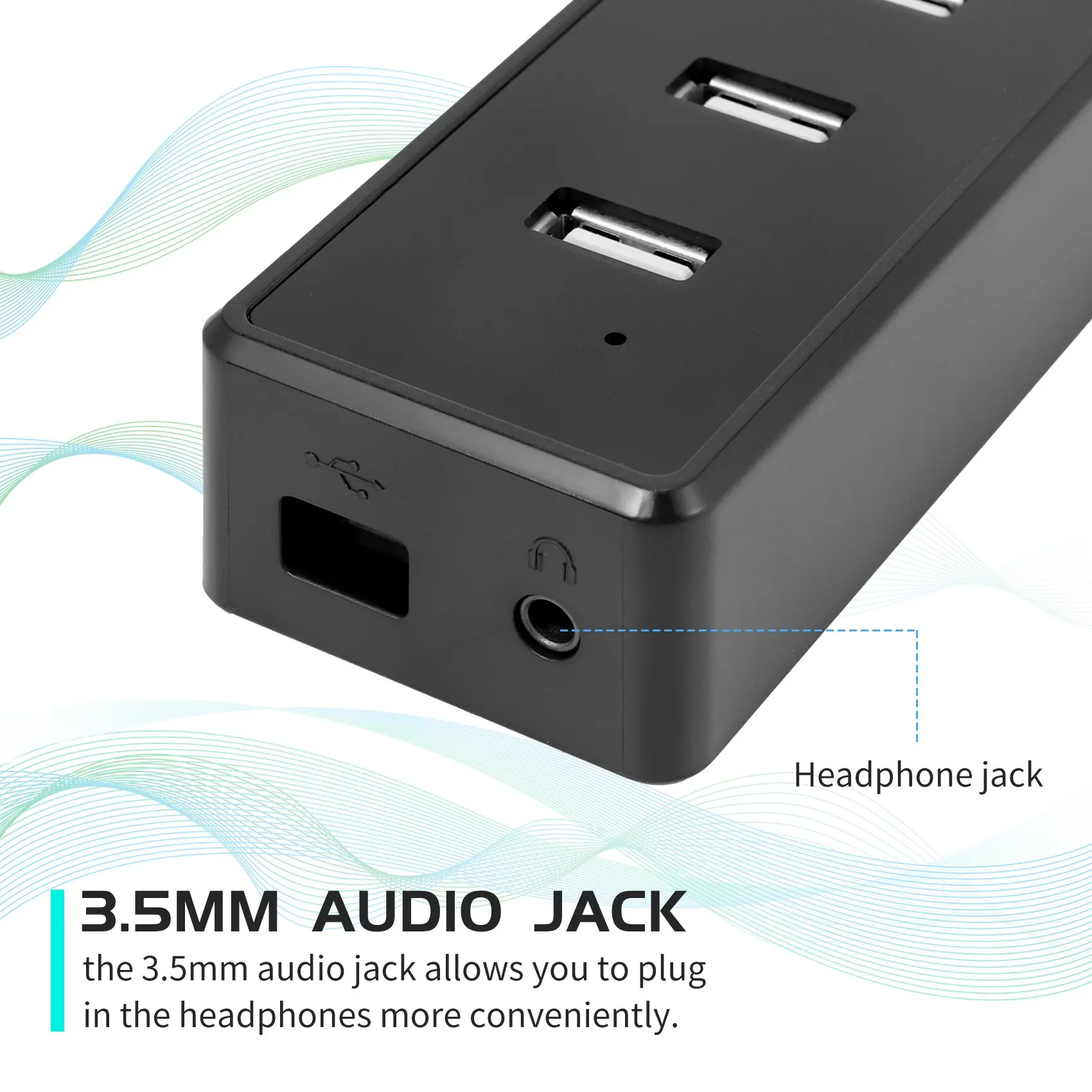 

Y01A Компьютерные колонки 3 в 1, микрофоном и концентраторами, USB-динамик для конференций, микрофон для ПК для видеоконференций