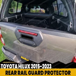 Tailgate Cover for Toyota Hilux REVO 2015- 2023 Tailgate Protector Truck Rail Guard Cap ABS Rear Tail Gate Cover No Drilling