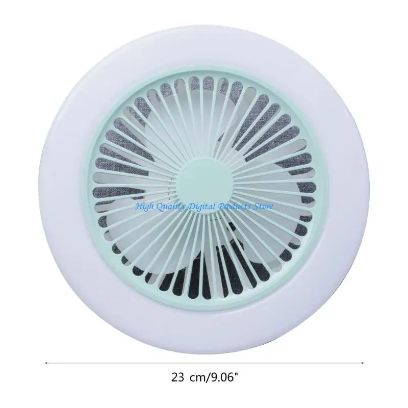 U2JE Remote Control Ceiling Fan with LED Lamp Rechargeable Canopy Fan 2800mA Tent Fan