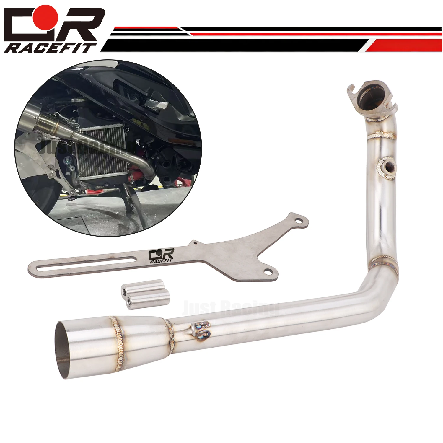 

For SYM JET 125 SL150 2023 2024 Motorcycle Exhaust Systerm Header Front Link Pipe