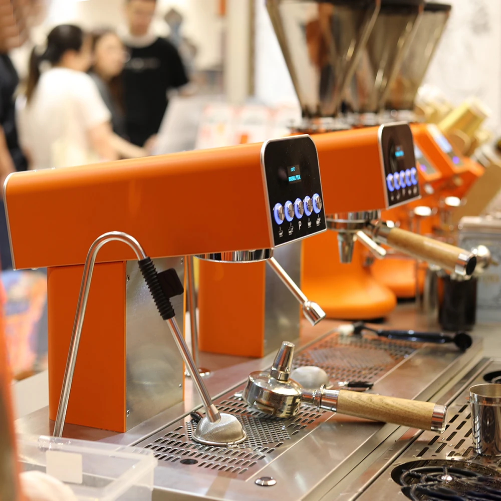 Professional Commercial Espresso Coffee Machine Large Size Programmable Built-In Table Electric Brew System Household Outdoor