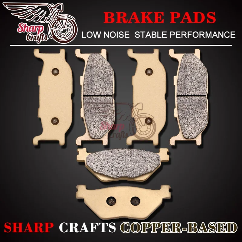 Motorcycle Metal Copper-Based Front & Rear Brake Pads Kits For YAMAHA XP500 XP 500 T-Max Tmax 500 2001 2002 2003