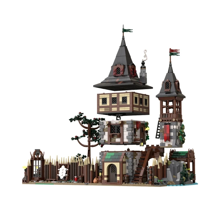 

3132PCS MOC medieval castle building bear king's castle model assembly building blocks toy children's birthday gift