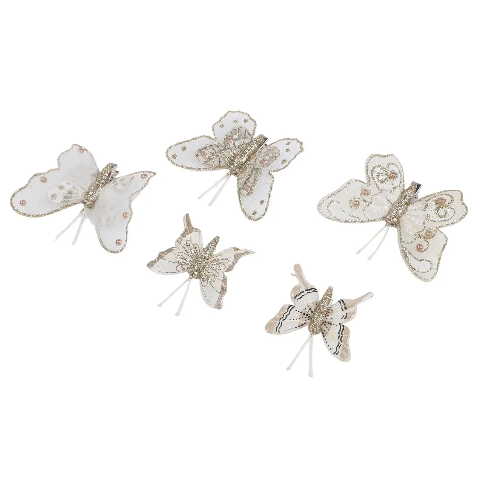 

Christmas Tree Butterfly Ornaments with Glitter and Clip Attachment for Holiday Decorations and Seasonal Home Display