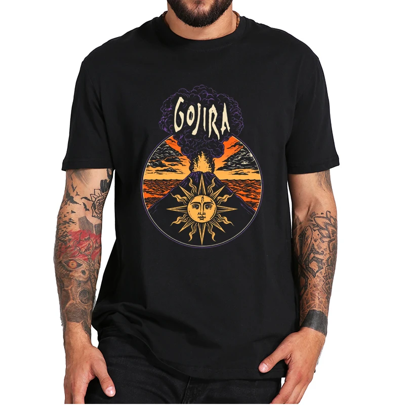 Gojira Band T Shirt Magma Classic Album Death Metal Rock Essential Casual Tee Tops EU Size 100% Cotton EU Size Homme Camiseta