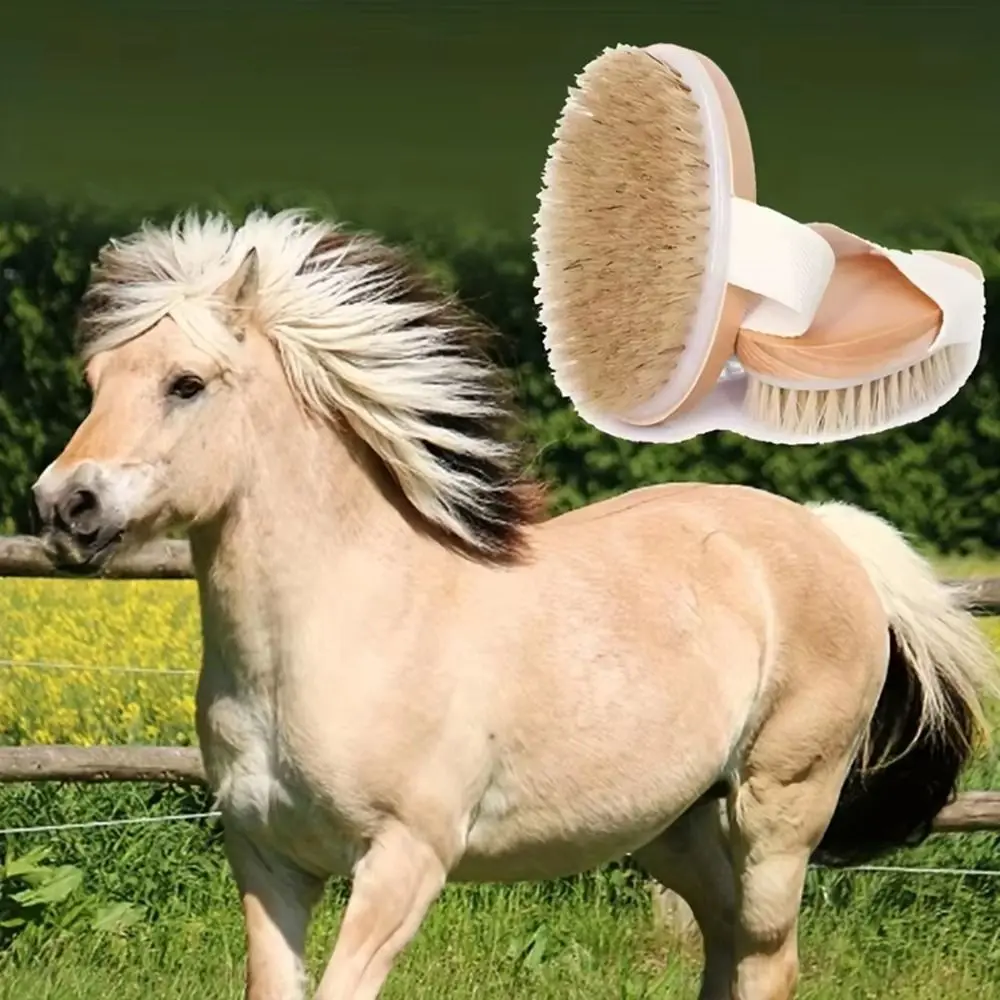 1Pcs New Shedding Horse Grooming Brush Handheld Wooden Horse Hair Scrapers Hair Detangling Cleaning Tool for Daily Grooming