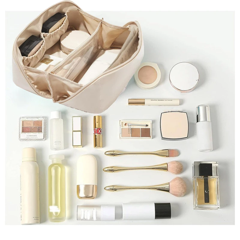 Make-up Organizer Damen-Kulturtasche Kosmetiktasche Aufbewahrungsbeutel Luxus-Damenbox, Kosmetiktasche, Organizer-Tasche für Reisen mit Reißverschluss