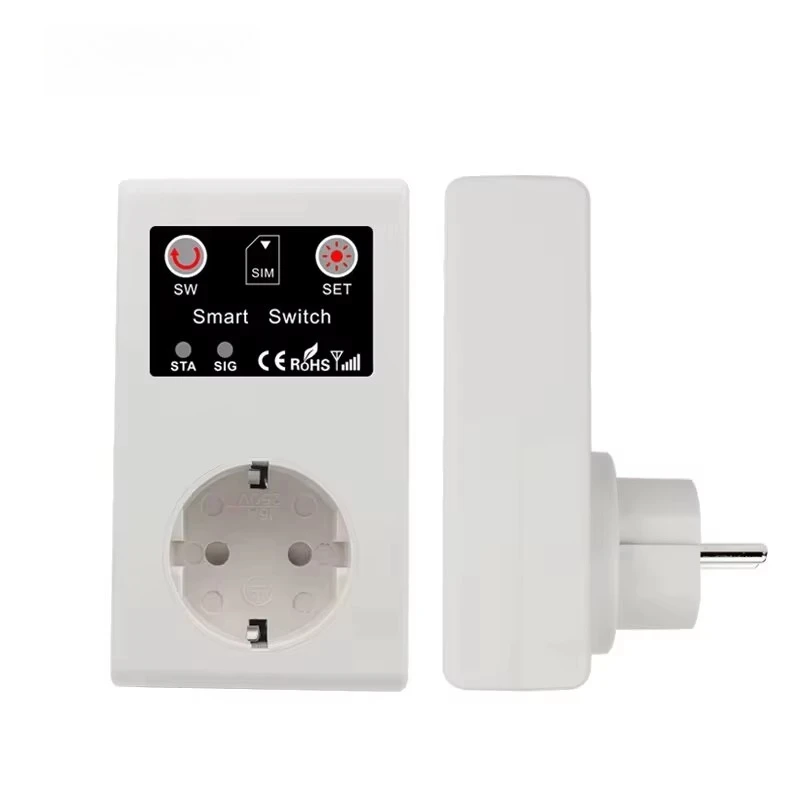 16A EU GSM Power Socket 3000W Smart Intelligent Relay Switch Remote Control Outlet with SMS Call Home Automation for 120V/125V