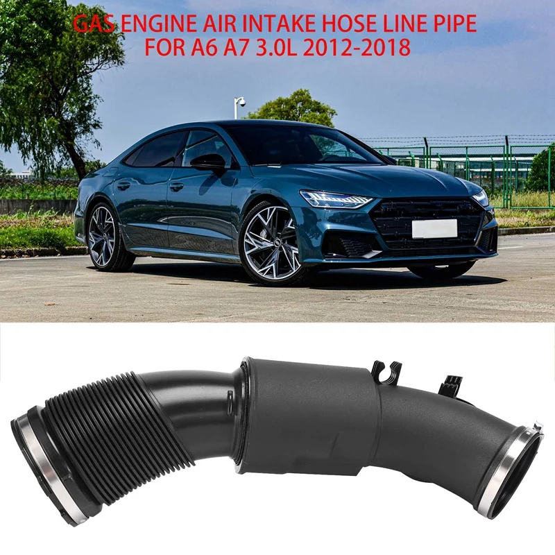 Car Gas Engine Air Intake Hose Line Pipe For - A6 A7 3.0L 2012-2018 06E129615H