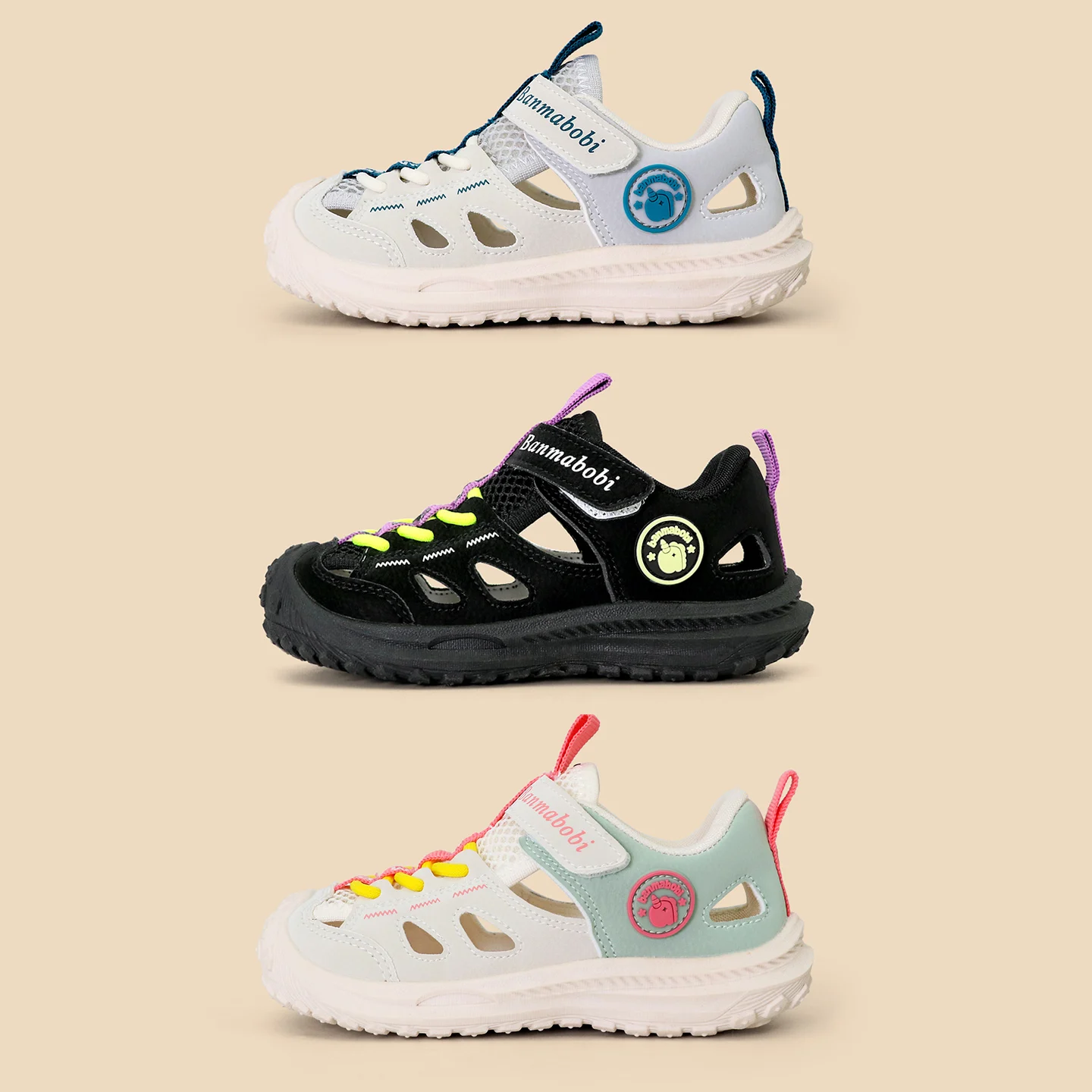 Summer Sandals Baby Boy's Girl's High Quality Toddler Shoes For 1-6 Years Old Hook-loop And Breathable Mesh Upper Design