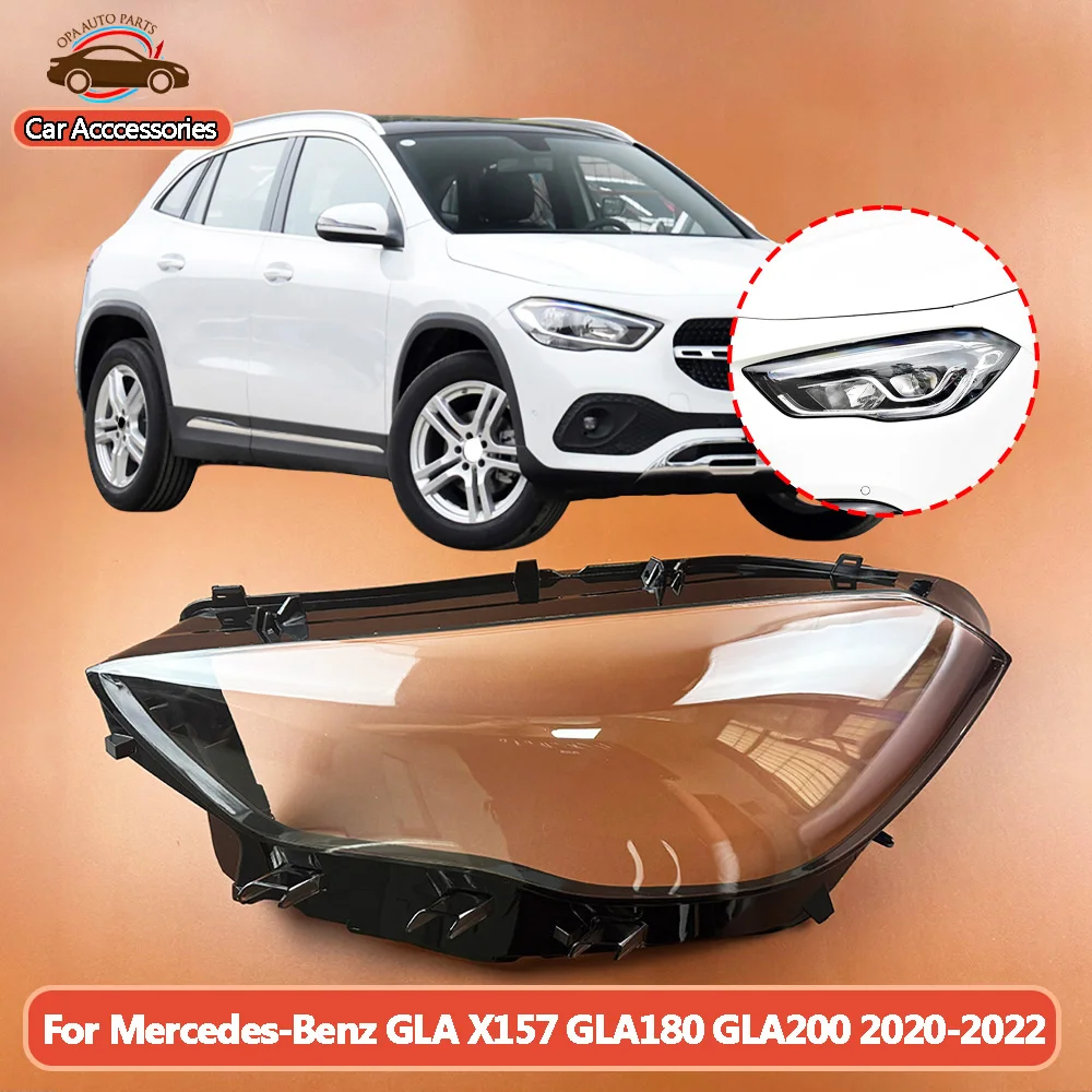 Car Accessories For Mercedes-Benz 2020-2022 GLA X157 GLA180 GLA200 For Cars Transparent Housing Car Lights Shell Lampshade Cover