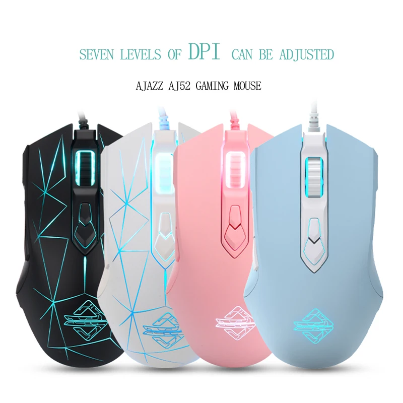 Ajazz Aj52 Mouse Wired Gaming Dedicated Mechanical 3-mode Wireless Silent Version Mouse Electronic Sports Computer Accessories