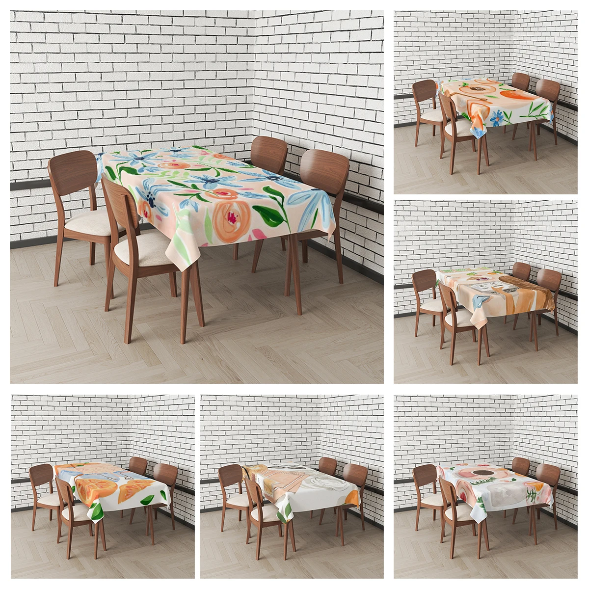 Home tablecloths for dining table decoration Natural and Animal Styles rectangular table accessories cloth Anti-stain tablecloth