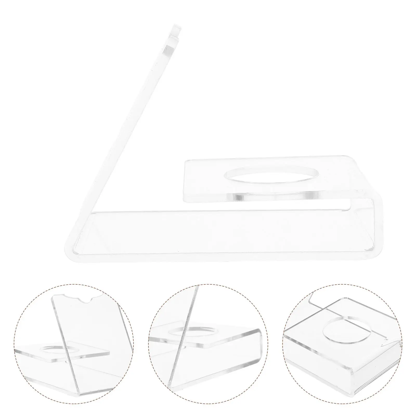 Acrylic Electric Shaver Stand Razor Storage Rack Clear Plastic Display Stand Bathroom Organizer Toothbrush Holder Shaving Brush
