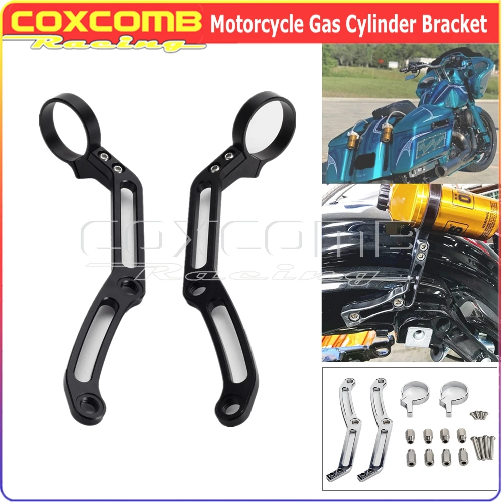 Motorcycle Remote Shock Reservoir Luggage Rack Ohlins Legend Revo Shock Bracket For Harley Road King Electra Glide Ultra Classic