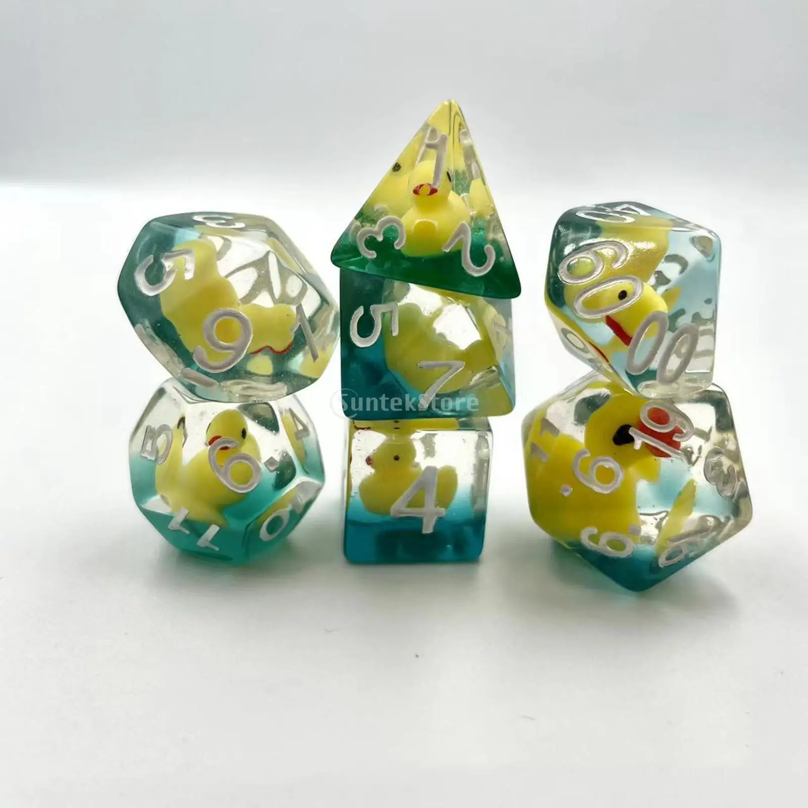 7 Pieces Polyhedral Dices D6 D4 D8 D10 D12 D20 for Role Play Drinking Prop Polyhedral RPG DIY Dices Set Board Games