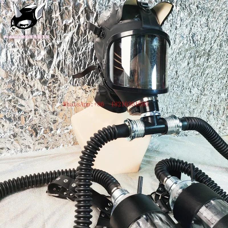 Limited Offer Arc Silver-plated Large-field Gas Mask, New Full-face Mask Silver-plated Lens Single-lens Cosplay Prop