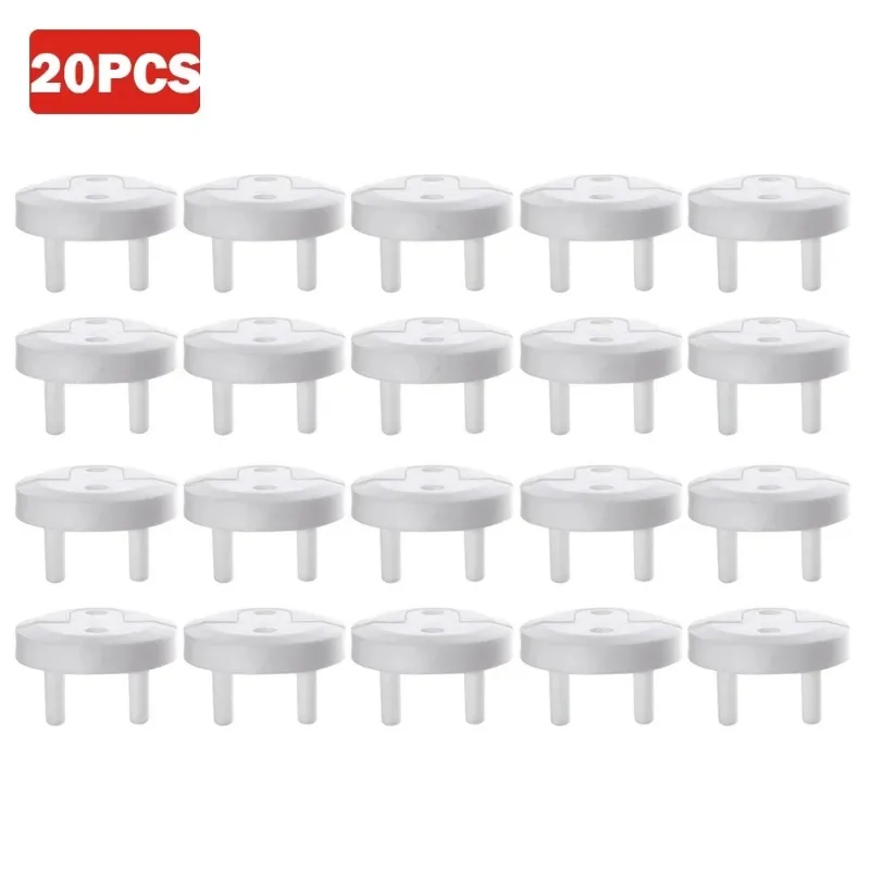 Safety Certified Childproof 1-20Pack European Socket Covers Outlet Plugs For Baby Toddler Home Electrical Protection Durable