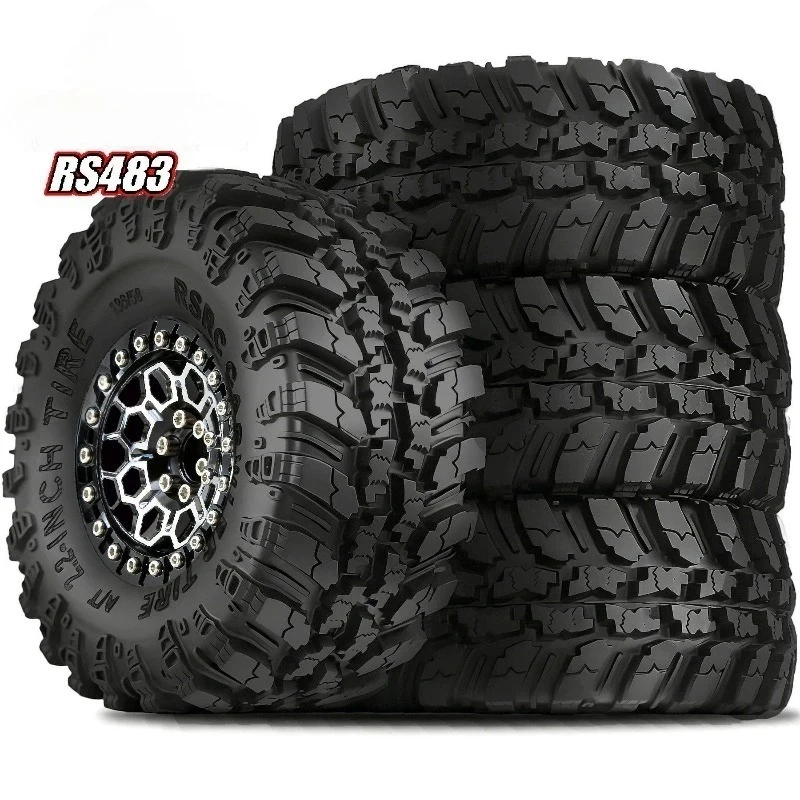 1/8 1/7 RC Car Upgrade Kit, Metal Wheel and Realistic Tire Set RS483 for MJX H8P CK5811 Wrangler Crawler - view 6