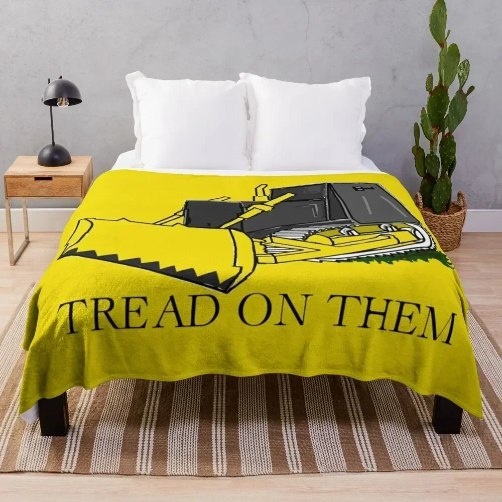 Marvin Heemeyer: Tread on them, Killdozer Throw Blanket Moving Loose Nap warm for winter Blankets