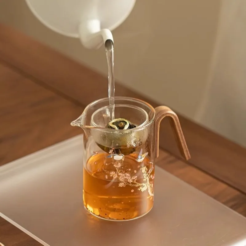 Anti Scalding Fair Cup Large Capacity Tea Leakage Tea Filter Integrated Set Chinese Style Tea Dispenser Public Cup with Handle