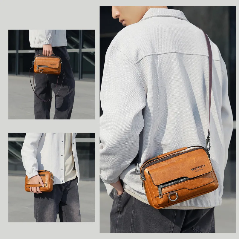 

New Weixier High-end Shoulder Crossbody Men's Messenger Bag Versatile Hand-held