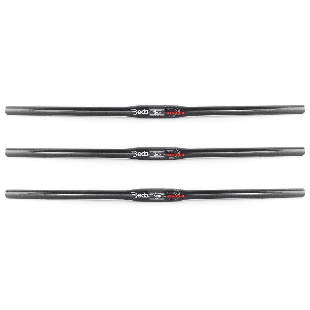 Фото Руль для горного велосипеда DEDA Full Carbon MTB, 3K, глянцевый черный, плоский/изогнутый, запчасти для велосипедов