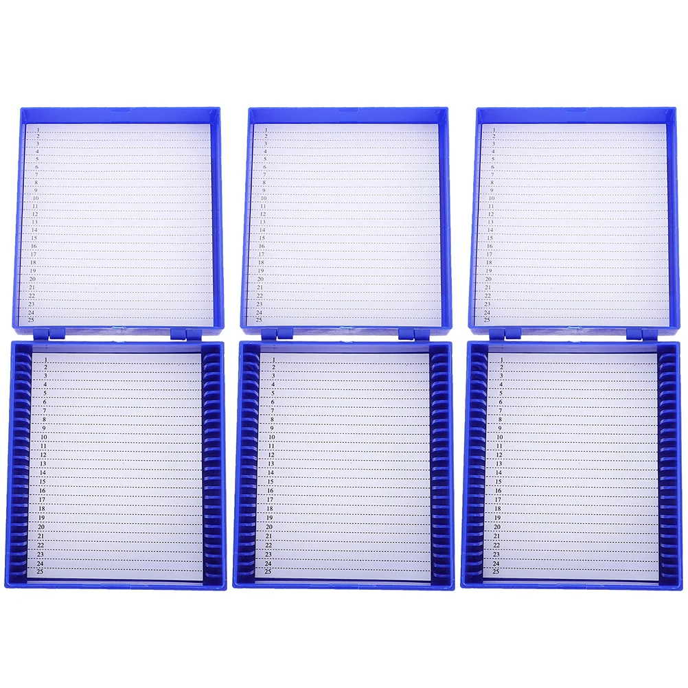 

3 Pcs Slide Box Microscope Tray Trays Glass Storage Holder Accessories Abs Storing Tool