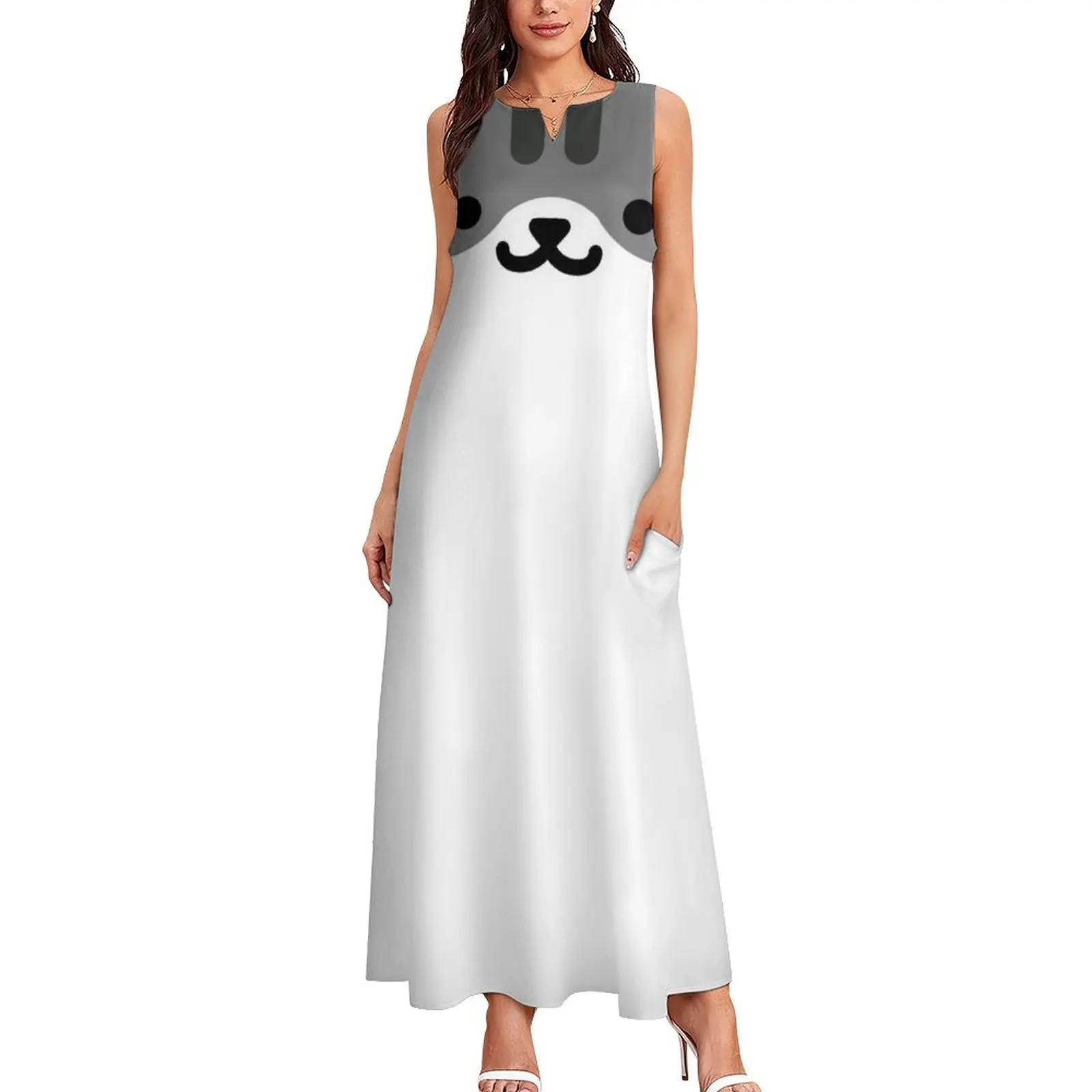 Neko Atsume - Pickles Long Dress sensual sexy dress for women Long dress women's evening dresses elegant dresses plus sizes