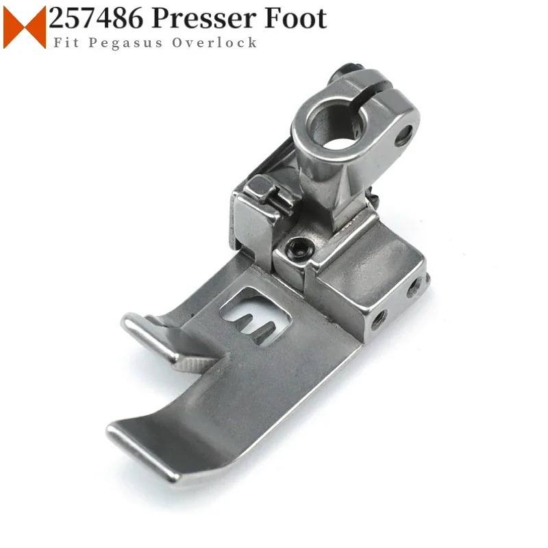 257486-56/64 Left Guide Presser Foot Fit Pegasus Coverstitch Sewing Machine Part For W664-35 WT600 Needle Distance 5.6mm 6.4mm