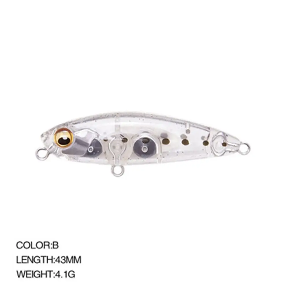 

4.1g 43mm Useful Crankbaits Winter Fishing Pencil Baits with Steel ball Fish Hooks Minnow Lures