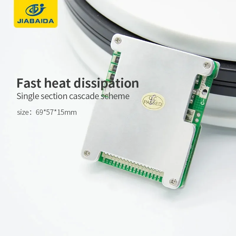 JIABAIDA BMS with Balance 8S 24V Lifepo4 Li-io 12S 13S 14S 16S 36V 48V 60V Lithium Battery 15A 20A 25A 30A Charge JBD BMS