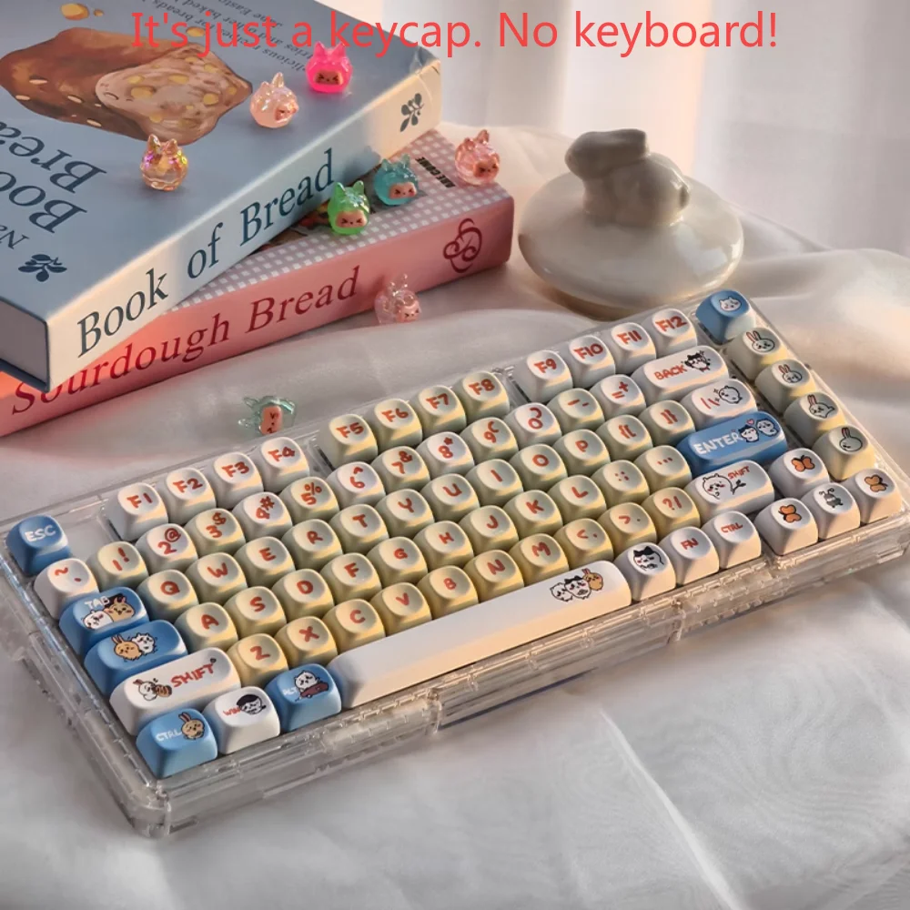 MOA Keycap Set PBT 135 Keys Cartoon Usage Cute Girl Keycaps for 60/84/98/108 MX Switch Mechanical Keyboard Profile