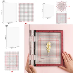Photopolymer Grip Mat with Printed Guides for DIY Scrapbooking Inking Blending Craft Stamp Die Cut Letters Positioning Tool 2024