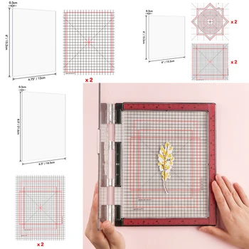 Photopolymer Grip Mat พิมพ์คู่มือสําหรับ DIY Scrapbooking หมึกผสม Craft แสตมป์ Die Cut ตัวอักษรตําแหน่งเครื่องมือ 2024