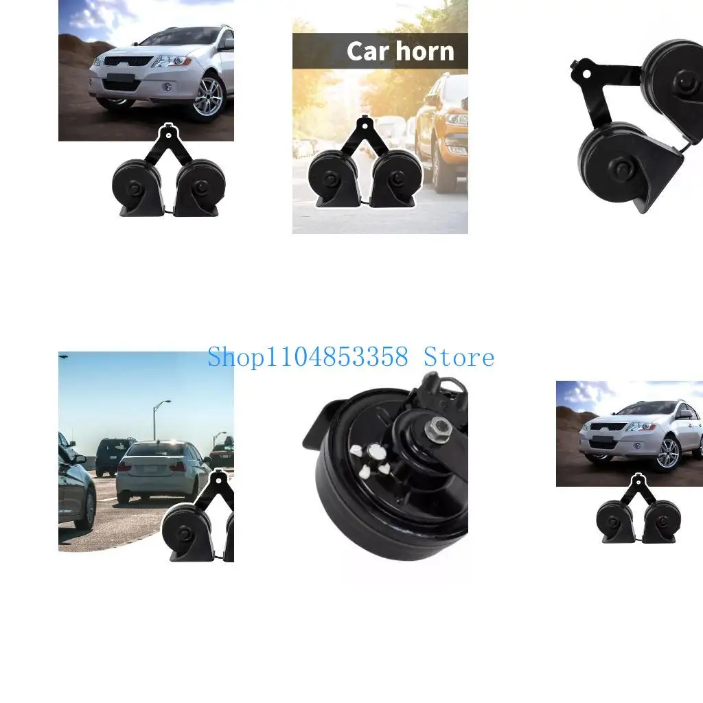 

652F Long Lasting Loud & Clear Car Low and High Pitches Horn Assembly with Mounting Bracket for F150 FL3Z-13832-C Waterproof