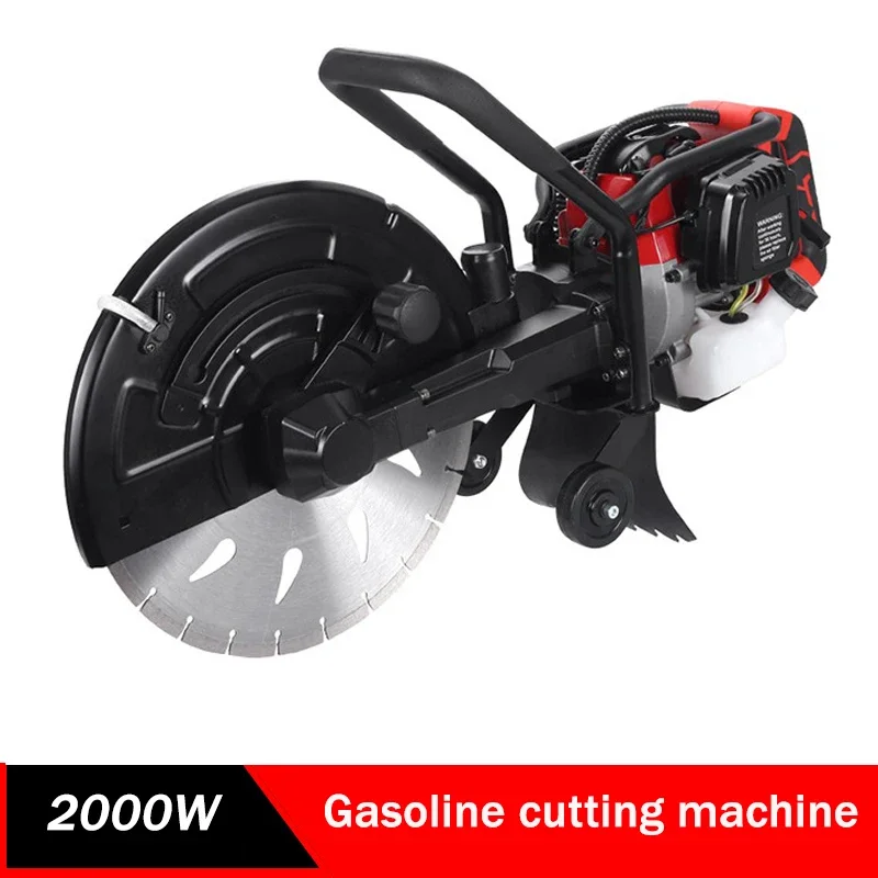 

2000W Gasoline Wall Slotting Machine 58CC two-stroke engine road Water cut marble dustless machine cutting 350mm saw tool