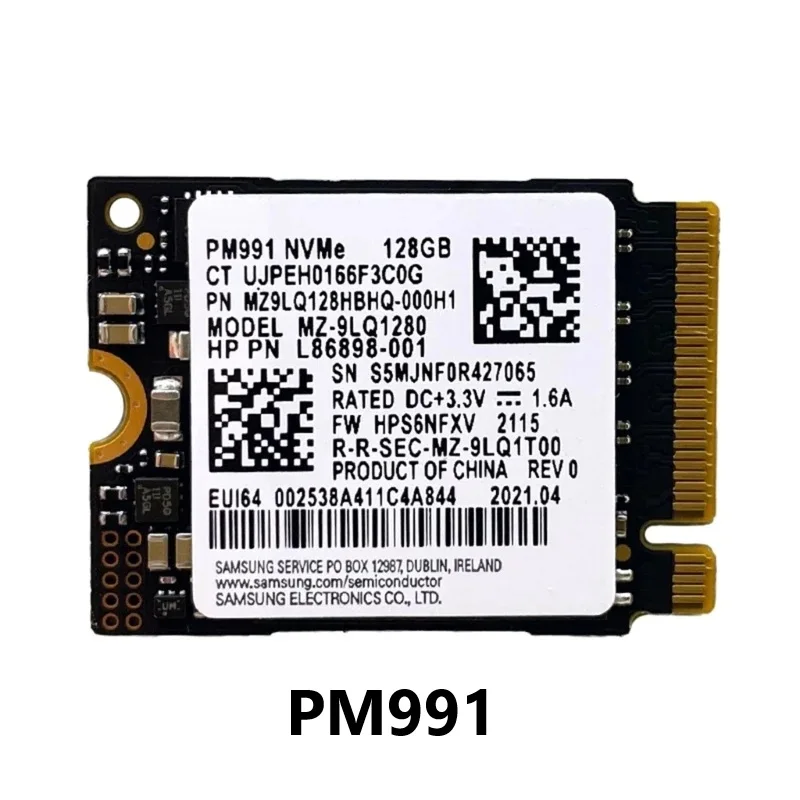 SAMSUNG PM991a PM991 SSD ไดรฟ์ Solid State ภายใน NVME M.2 2230 128GB ภายใน SSD 256GB 1.8 นิ้ว Nvme SSD ดิสโก้ Hard