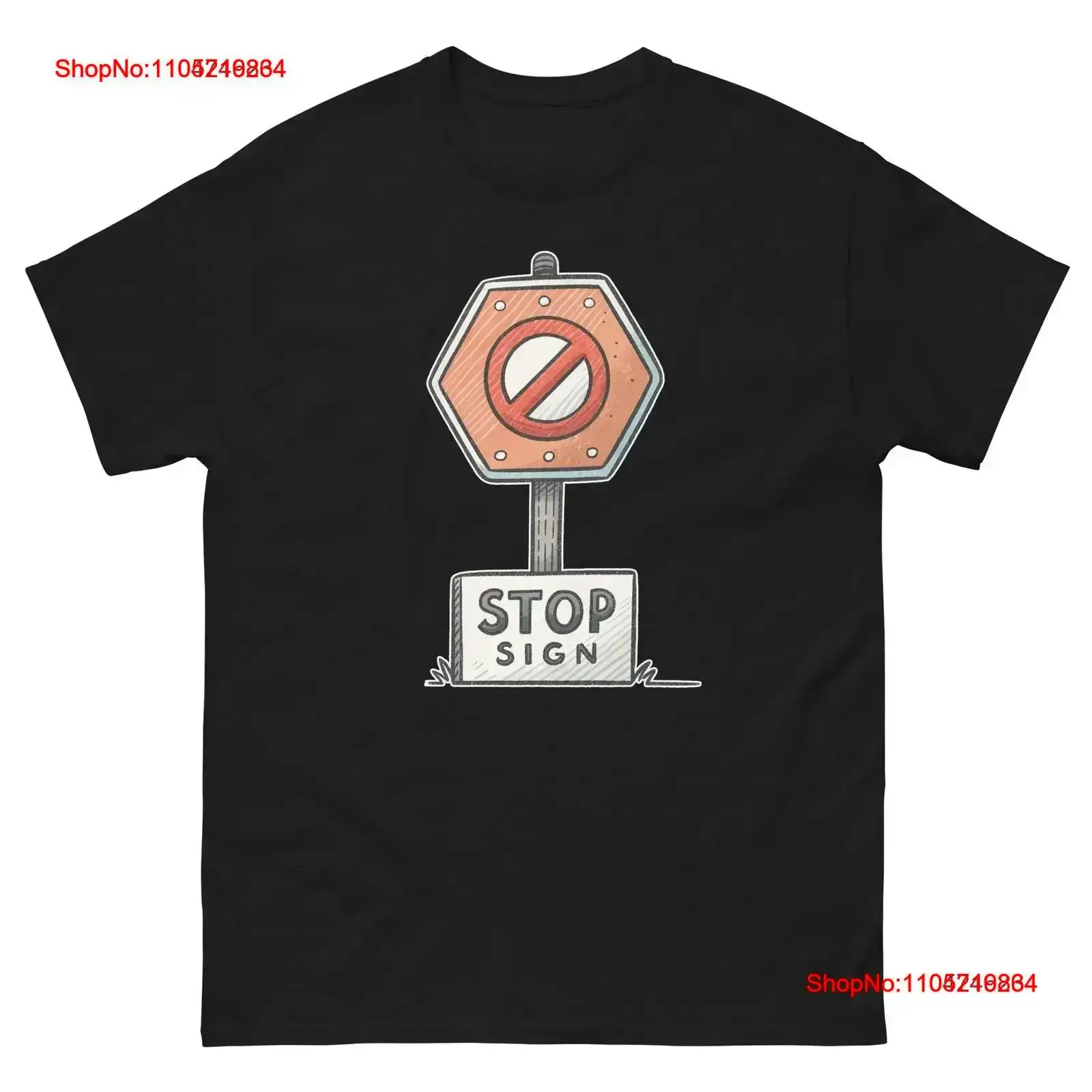 Stop Sign Object Place Item Camiseta urbana vintage Top lavado para uso diario ropa de diseñador Suave Elegante Estirado vintage