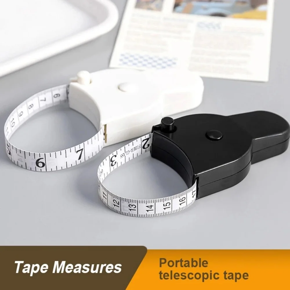 1PC Portable Telescopic Tape Fitness Measure Waist Chest Legs Circumference Tape With Handle Sewing Tailor Body Measuring Ruler