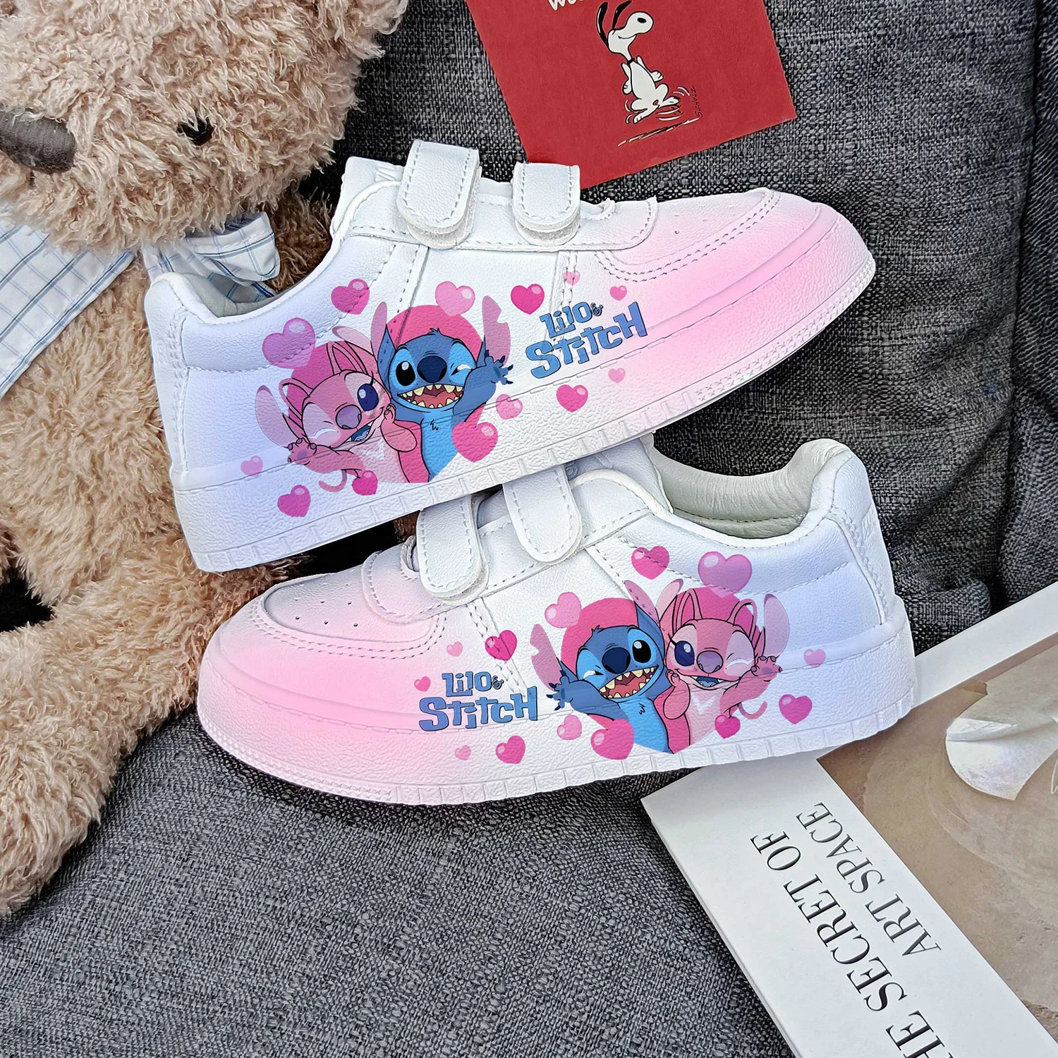 

Disney kids cartoon Stitch princess cute Casual shoes non-slip soft bottom sports shoes