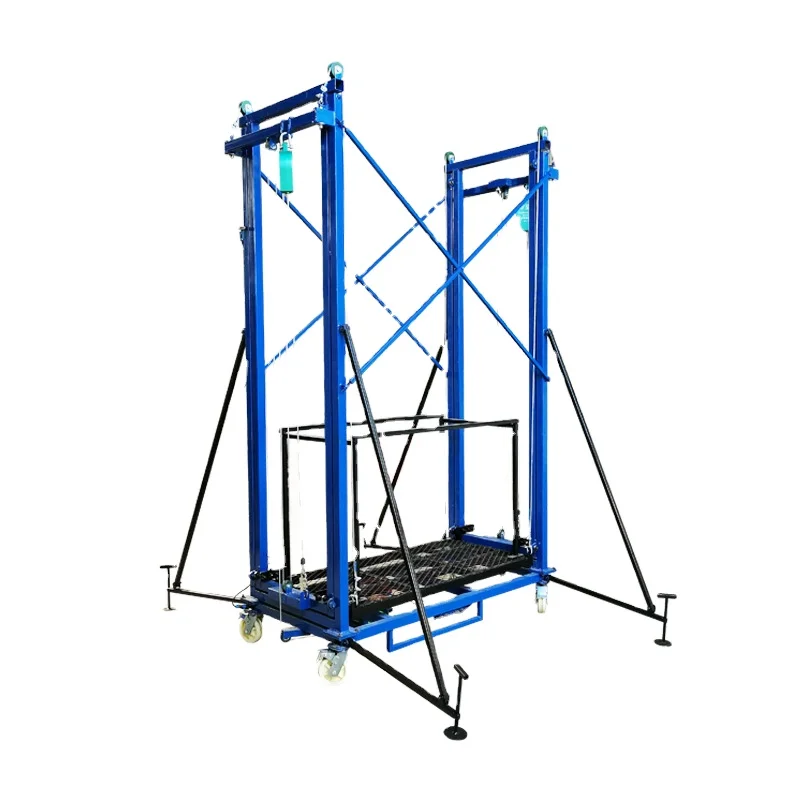 Platform Lift Perancah 3M 5M 6M Elektrik Mobile Platform Perancah Lipat Mobile