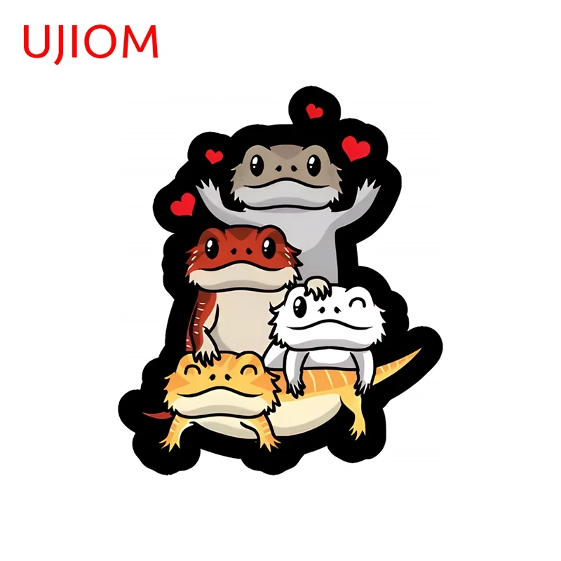UJIOM Pogona, pegatina de pared con bonito diseño de grafiti, patrón HD, calcomanía creativa de PVC para ocultar arañazos, adecuada para pegatinas creativas
