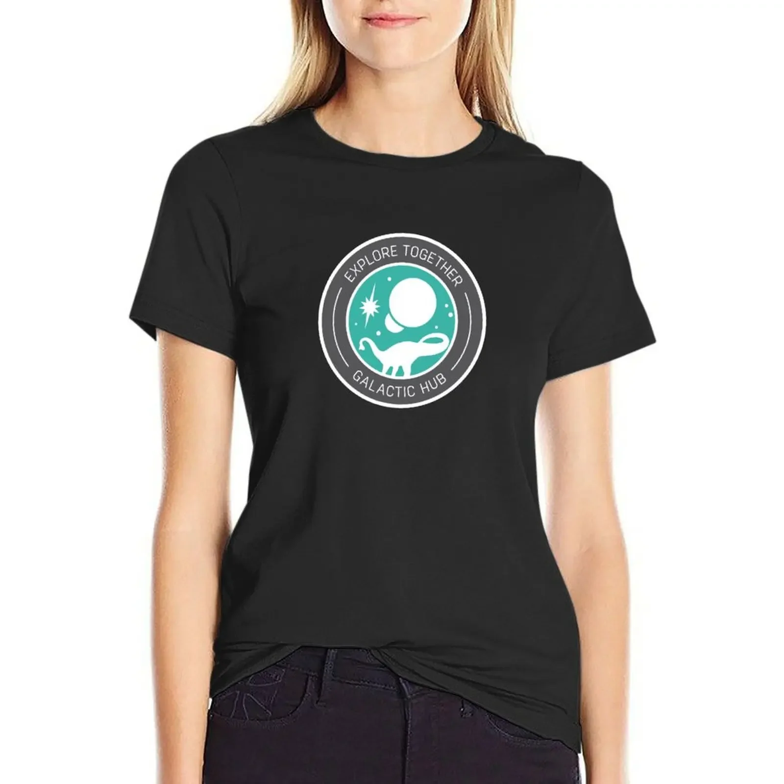 

Classic Galactic Hub Emblem T-Shirt quick-drying Blouse anime clothes cotton t shirts Women