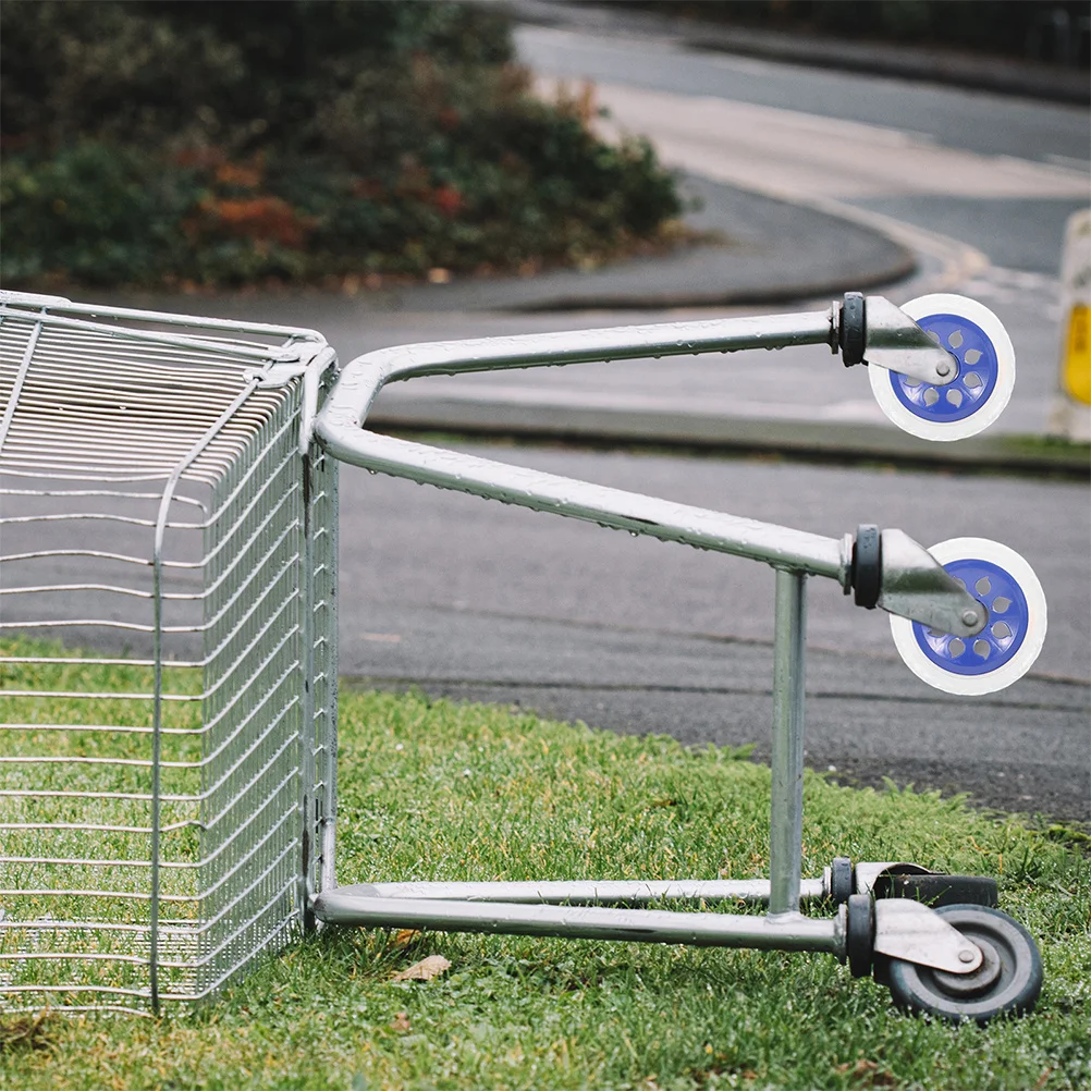 4 قطعة عربة التسوق استبدال عجلات رغوة مطاطية مستقرة متينة لعربات البقالة شاحنات يدوية عربات النقل #5