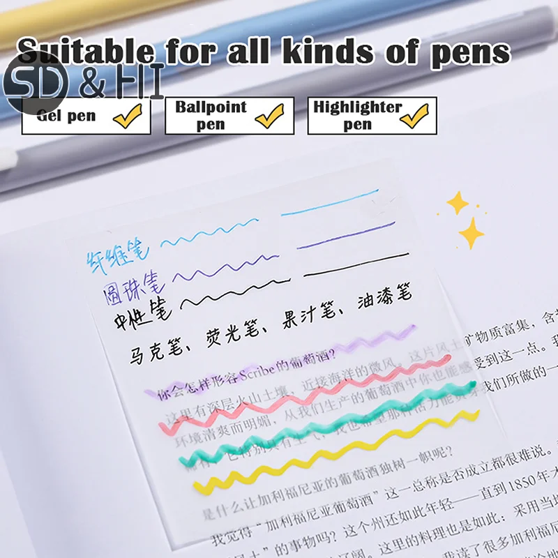 5Pcs Simple Solid Color Self-Adhesive Sticky Notes Notepad High-quality Sticker Notepad Office School Stationery Accessories