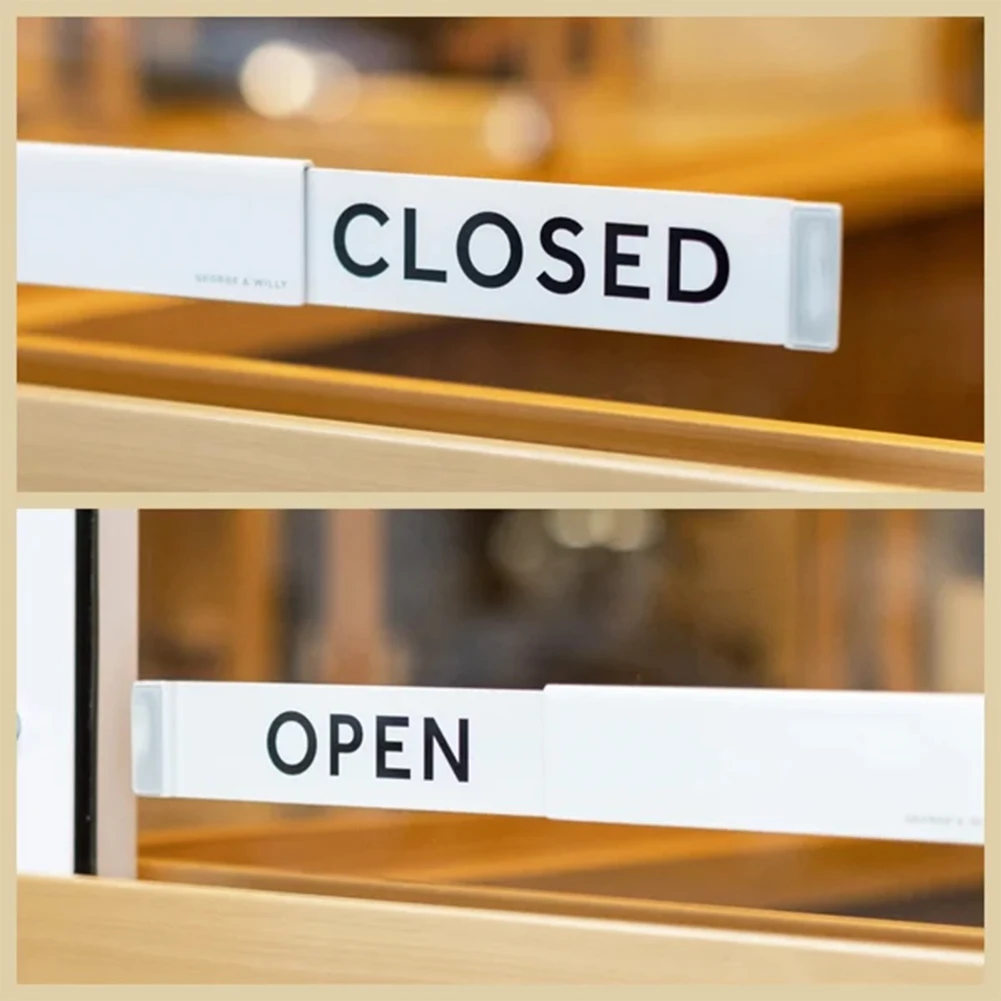 Open / Closed Sign for Shop Entryway Sturdy Easy Reading Notice Board for Store